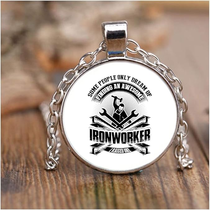 DLAWNECK Awesome Ironworker Necklaces, I Am an Ironworker Necklace