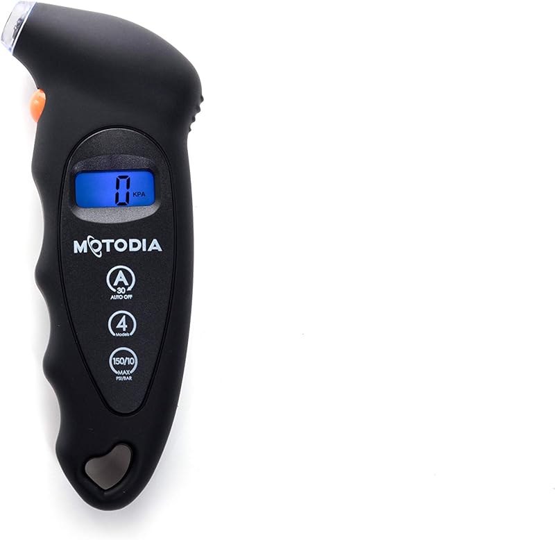 MotoDia MD1 Digital Tyre Pressure Gauge 150 PSI 7 Bar LCD Backlit for Car