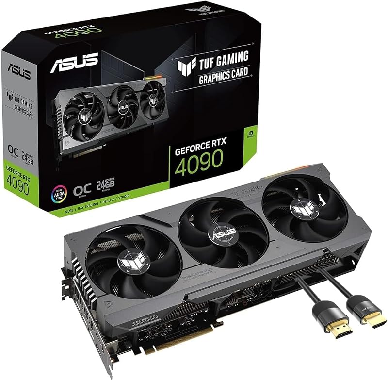 ASUS TUF RTX 4090 OC 24GB GDDR6X PCIe 4.0 Gaming Graphics Card HDMI DP