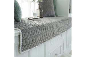 JeogYong Thick Plush Bay Window Mat Non-Slip Crystal Velvet Bay Window Cushion Pad, Modern Windowsill Bench Seat Cushion for Indoor Tatami Sofa Decor Home Bedroom Living room