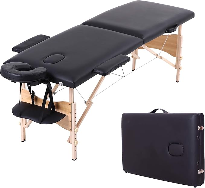 Soges Massage Table 73 inch Massage Bed Portable Spa Bed Folding Facial