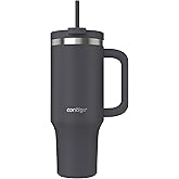 Contigo Streeterville Tumbler, 40 oz (1.18 L), Insulated Stainless Steel Water Bottle with Straw and Leak-Proof Lid, Darkston