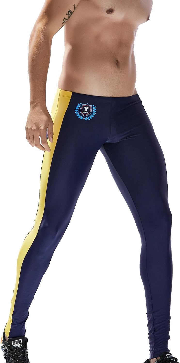 TAUWELL Mens Sports Compression Tights Leggings (L(31-33"), 6149 Navy)
