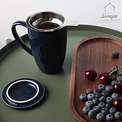 Sweejar Porcelain Tea Mug with Infuser and