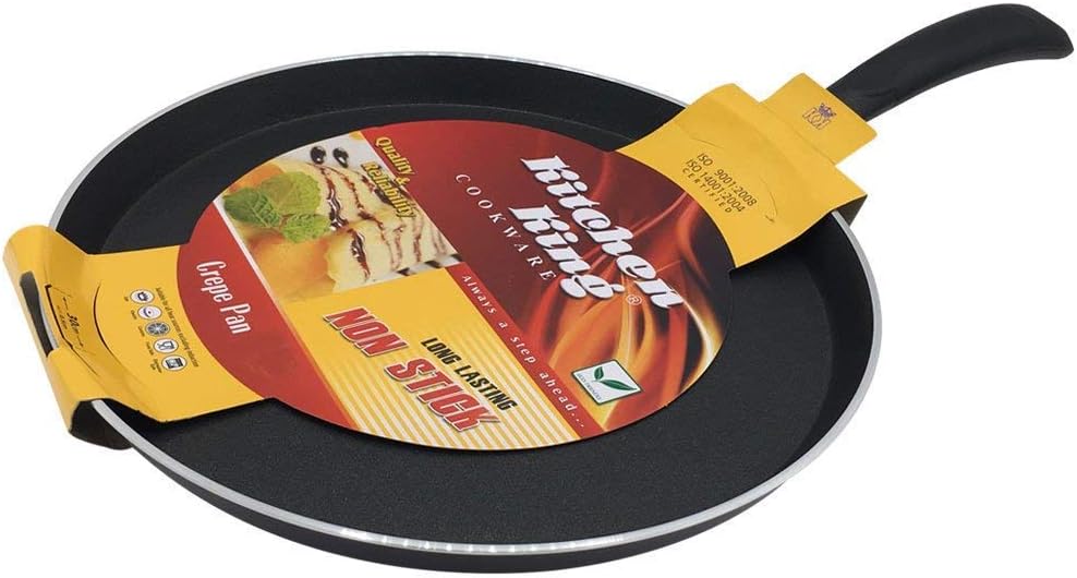 Heavy Duty Non Stick Crepe Pan Tawa Pancake Fry Pan Size 24cm Kitchen King