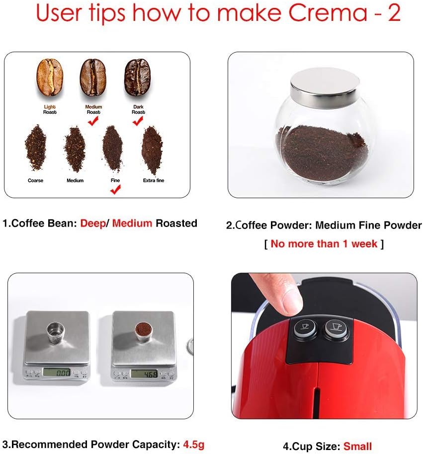 Stainless Steel Refillable Coffee Capsules with Accessories Compatible With Nespresso Machine Coffee Pods Reusable Coffee Filters: Kitchen & Dining
