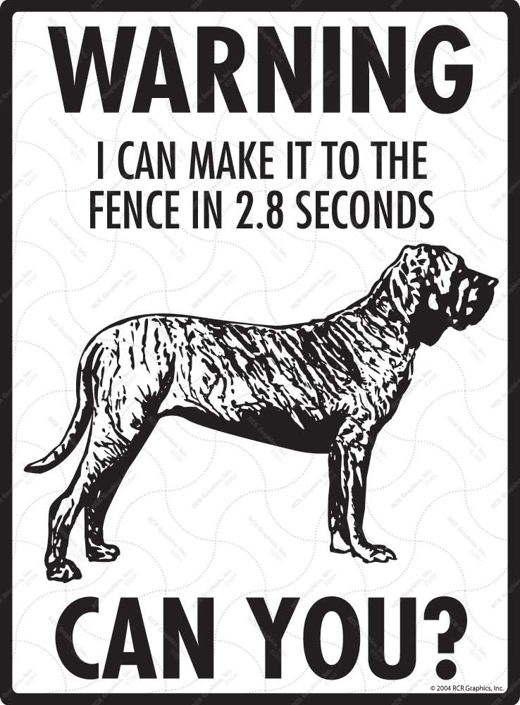 SignsWithAnAttitude Warning! Brazilian Mastiff - Exterior Fence Aluminum Beware Dog Sign - 9" x 12"