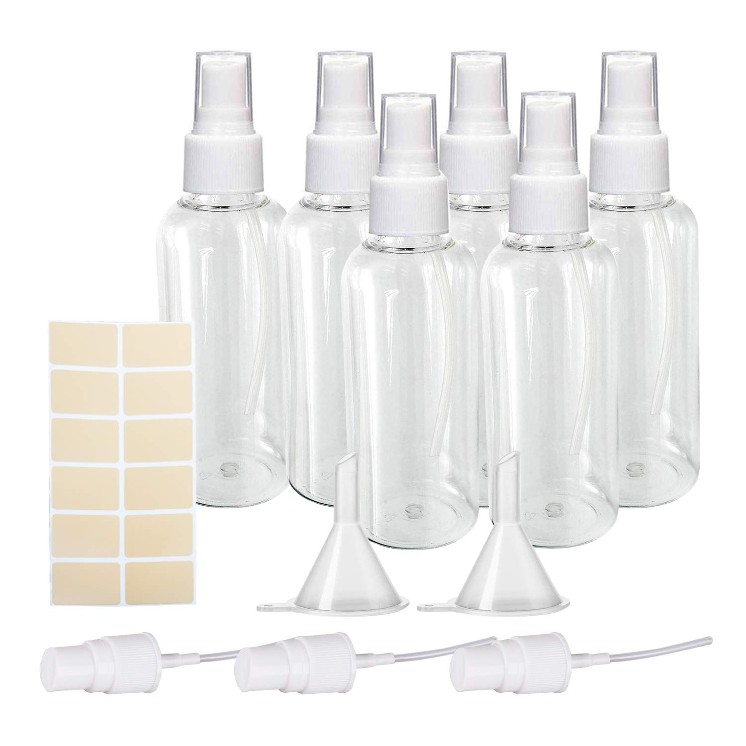2oz/50ml Fine Mist Spray Bottle Set, TravelSize Spray