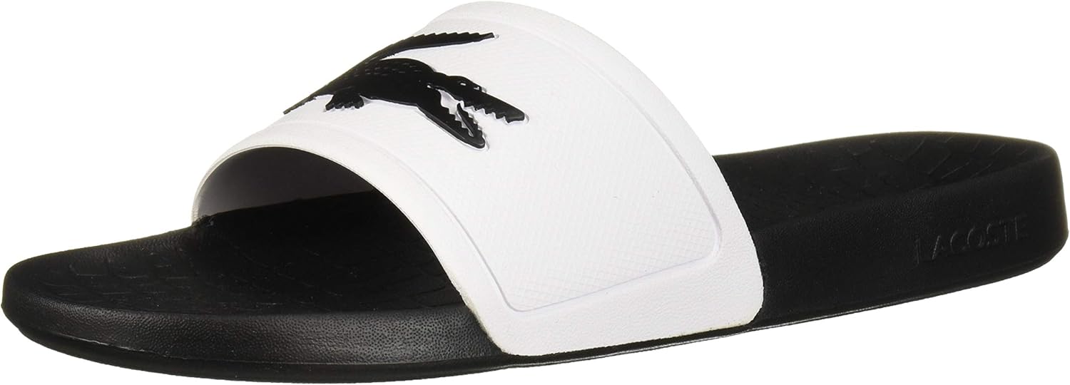 Lacoste Women's FRAISIER Sandal, Black/White,