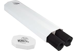 Dual Playmat Tube - Monster Protectors Prism-Shaped Play Case Holds Two Playmats at Once - Won't Roll Off Surface and Easy in and Out Design- Add Your Own Designs on Marker Surface!