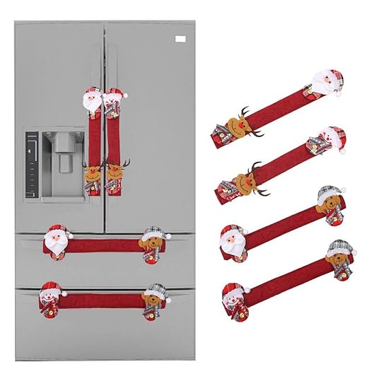 Cubierta De Manija De Puerta De Refrigerador De Navidad, Juego De ...