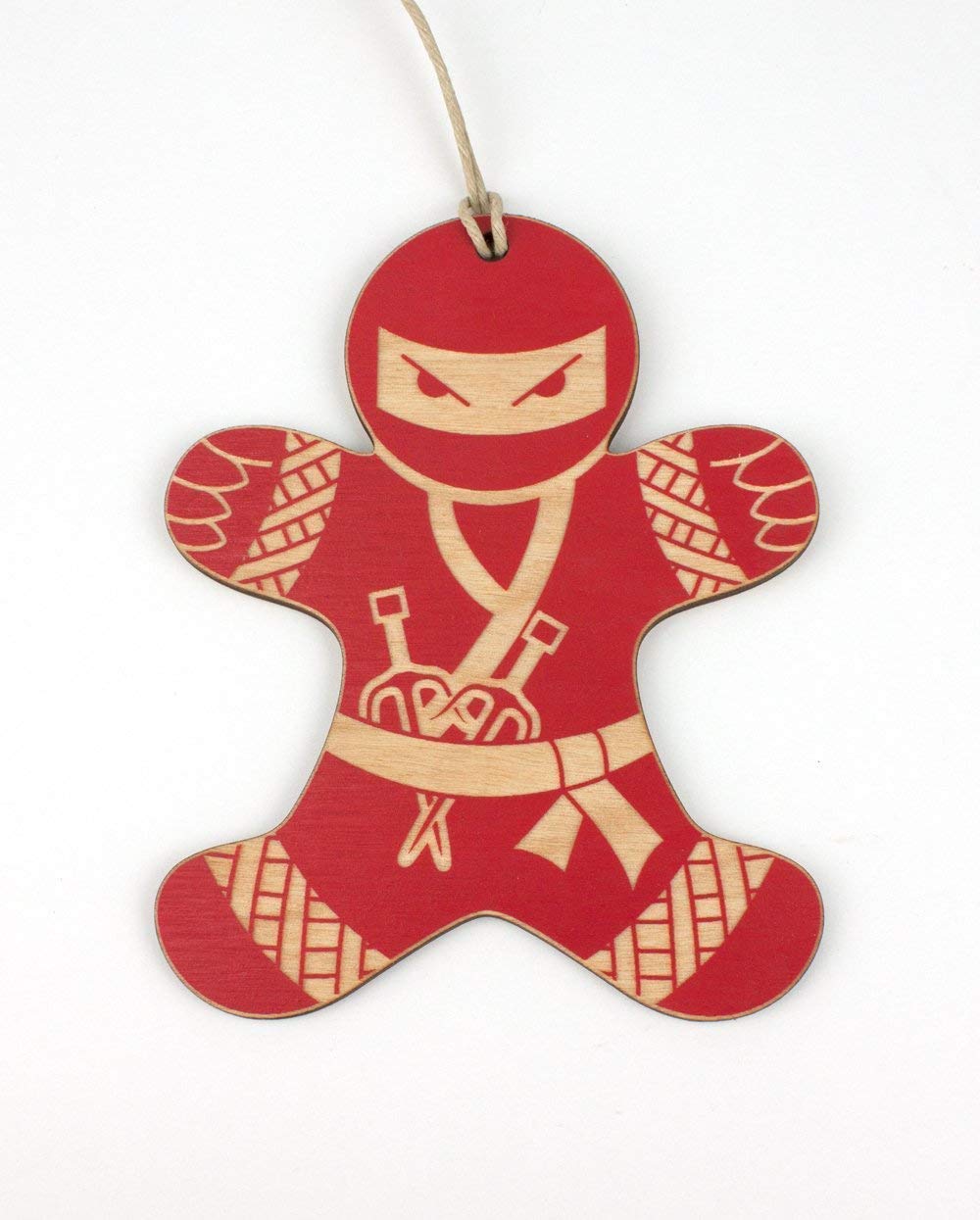 Red Ninja Gingerbread Man Christmas Ornament