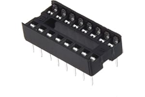 Cenroelon 30 Pcs 16 Pin 2.54mm DIP IC Socket Solder Type Adaptors