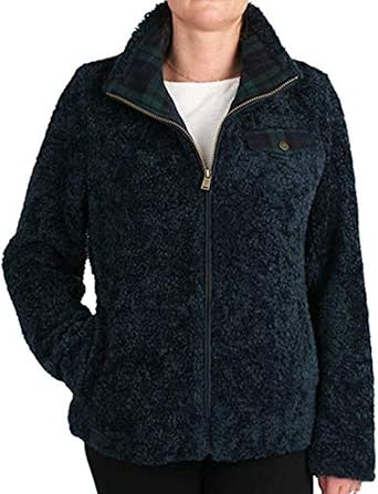women's fuzzy zip up jacket