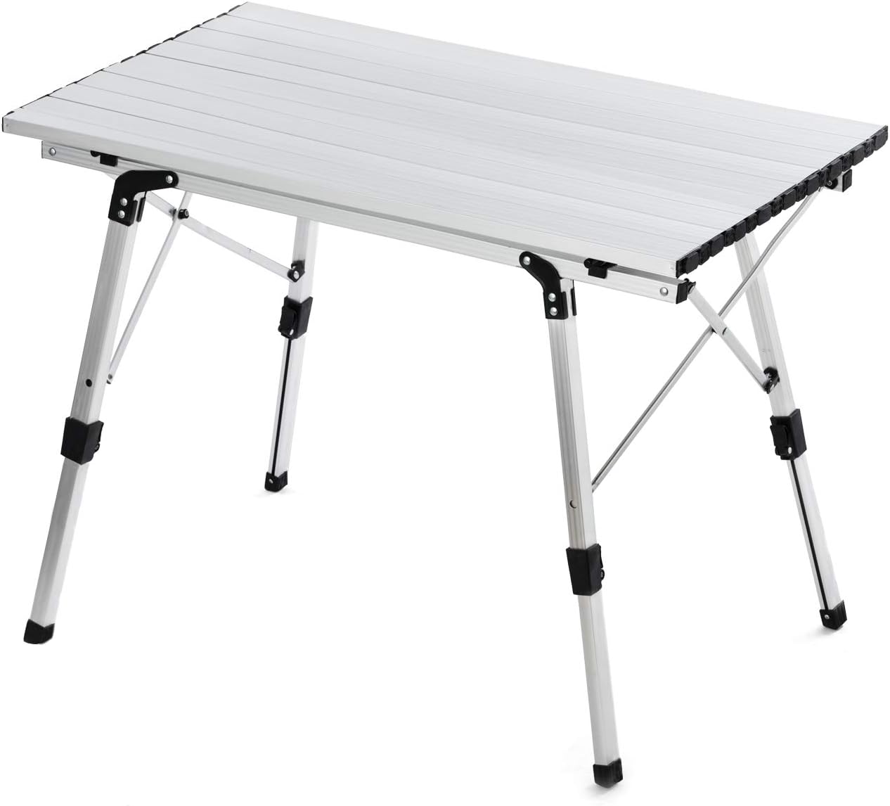 Tiptiper Camping Table, Portable Folding Table with Carrying Bag, Height Adjustable Aluminum Picnic Camp Table Outdoor & Indoor, 35.4"x20.3"