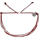 Pura Vida Bracelets Original Maroon & White Bracelet String Bracelets for Women