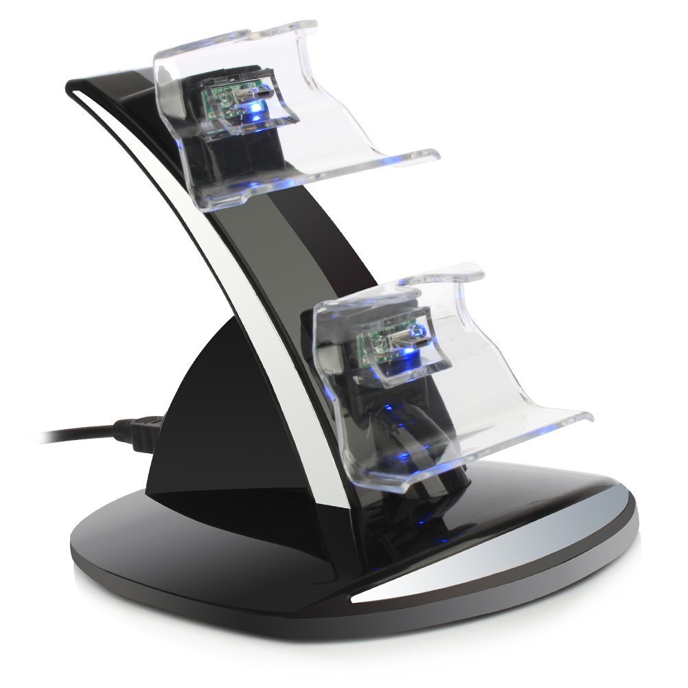 Xbox One / One S Charging Station, YCCTEAM® LED USB Dual Game Controller Charger Docking Station Charger for Xbox One, Xbox One S, Black