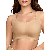 Pushup Minimizer Bra Womens Wireless Supportive Bras Comfortable No Underwire Full Coverage Everyday Seamless Tshirt Bras Nude XL