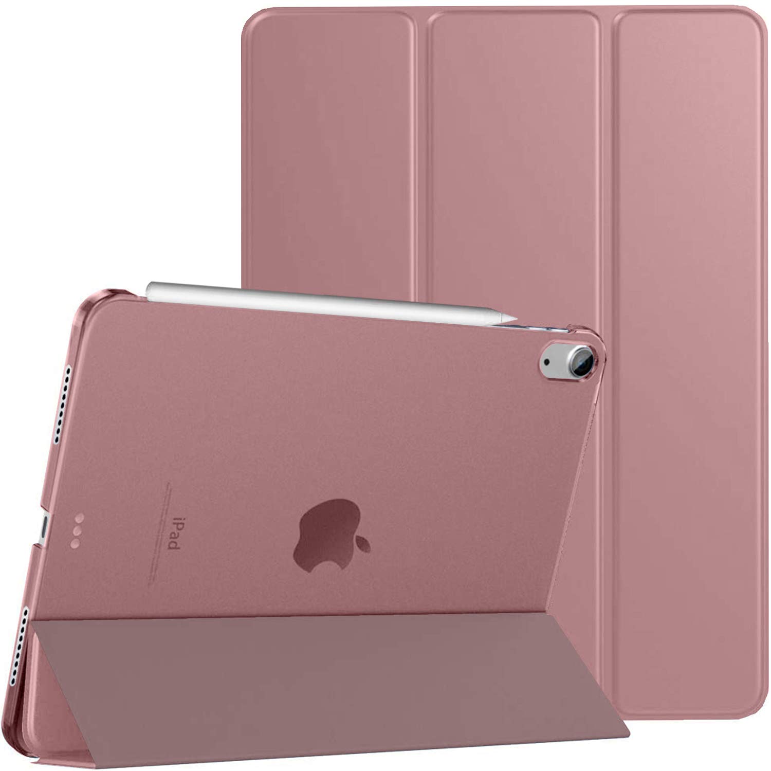 DuraSafe Cases for iPad Air 6th 2024 5th 2022 4th 2020 Gen [Air 4/5 / 6 / Air 11 ] 10.9 11 A2588 A2316 MM6R3B/A MM6T3B/A MYHX2B/A MYJ22B/A Slim Lightweight PC Dual Angle Stand Cover - Rose Gold — image 1