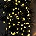 {Longer and Brighter 29ft 50LED} Hallomall™ Outdoor Solar String Lights Fairy Lights, Crystal Ball Solar Powered Outdoor Decorations Ambiance Lighting For for Garden Fence Path Landscape Christmas (warm white)