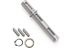 YIDOFENG Output Shaft,Diameter 14mm Output Shaft 0.55", 130mm Length fit for Worm Reducer Gearbox NMRV030 RV030 Nema23 Stepper Motor with Gaskets S Ring Corner pin (Single Output Shaft)