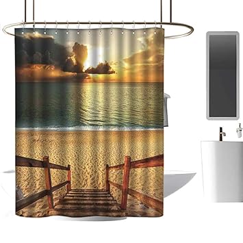 Amazon Com Hotel Grade Shower Curtain Beach Dramatic Beach