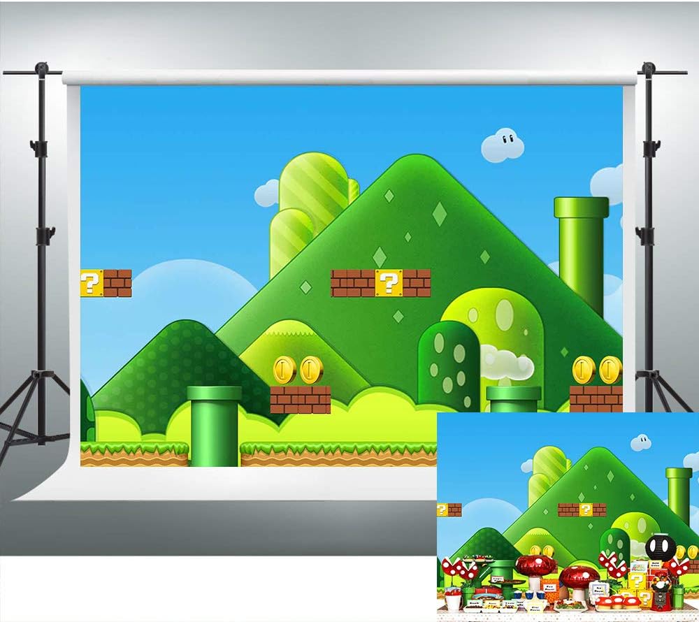 Amazon Webゲーム 背景幕 写真撮影用 7x5フィート スーパーマリオブラザーズ 背景 テーマ パーティー Youtube背景 フォトブーススタジオ小道具 Lsvv646 バックペーパー 背景布 通販