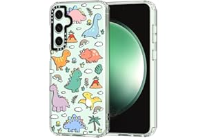 MOSNOVO Case for Samsung Galaxy S23 FE, [Buffertech 6.6ft Military-Grade Drop Protection] [Anti Peel Off Tech] Clear TPU Bumper Phone Case Cover Design - Dinosaur Land