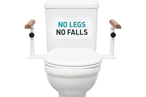 Lunderg Toilet Safety Rails for Seniors - Easy Installation & Super Sturdy Grab Bars Arms - Non-Bulky & Elegant Handicap Toil