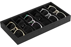Ausalivan Sunglass Organizer Tray,Eyeglass Storage for Multiple Glasses,Jewelry and Sunglasses Drawer Organizer (1, Carbon Fiber)