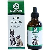 NaturPet Ear Drops for Dogs & Cats | Use for Cleaning, Prior to Swimming, Stinky, Smelly Ears, Itchy Ears | All Natural Herba