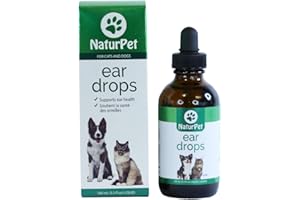 NaturPet Ear Drops for Dogs & Cats | Use for Cleaning, Prior to Swimming, Stinky, Smelly Ears, Itchy Ears | All Natural Herba