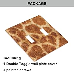 Pznen Giraffe Double Toggle Switch Covers 2-Gang