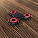 Fidget Spinner by Salient Spinners – 2 minute spin! – Prime Shipping! Black Spinner w/ Red Ceramic Bearing – Quieter & Longer Lasting than Other Hand Toy Tri Figit Spinners, ADHD Stress Reducer Figets