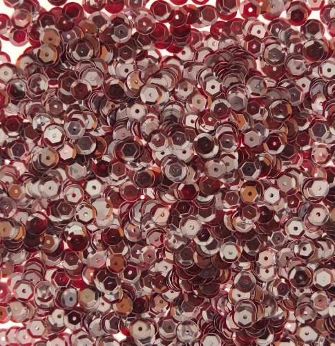 6mm CUP SEQUINS Facet PAILLETTES ~ Cocoa Brown Transparent See-thru ~ Made in USA Loose for embroidery, applique, arts, crafts, bridal wear and embellishment