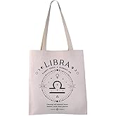 VAMSII Libra Tote Bag Libra Girls Gift Funny Birthday Gift Libra Planet Gift
