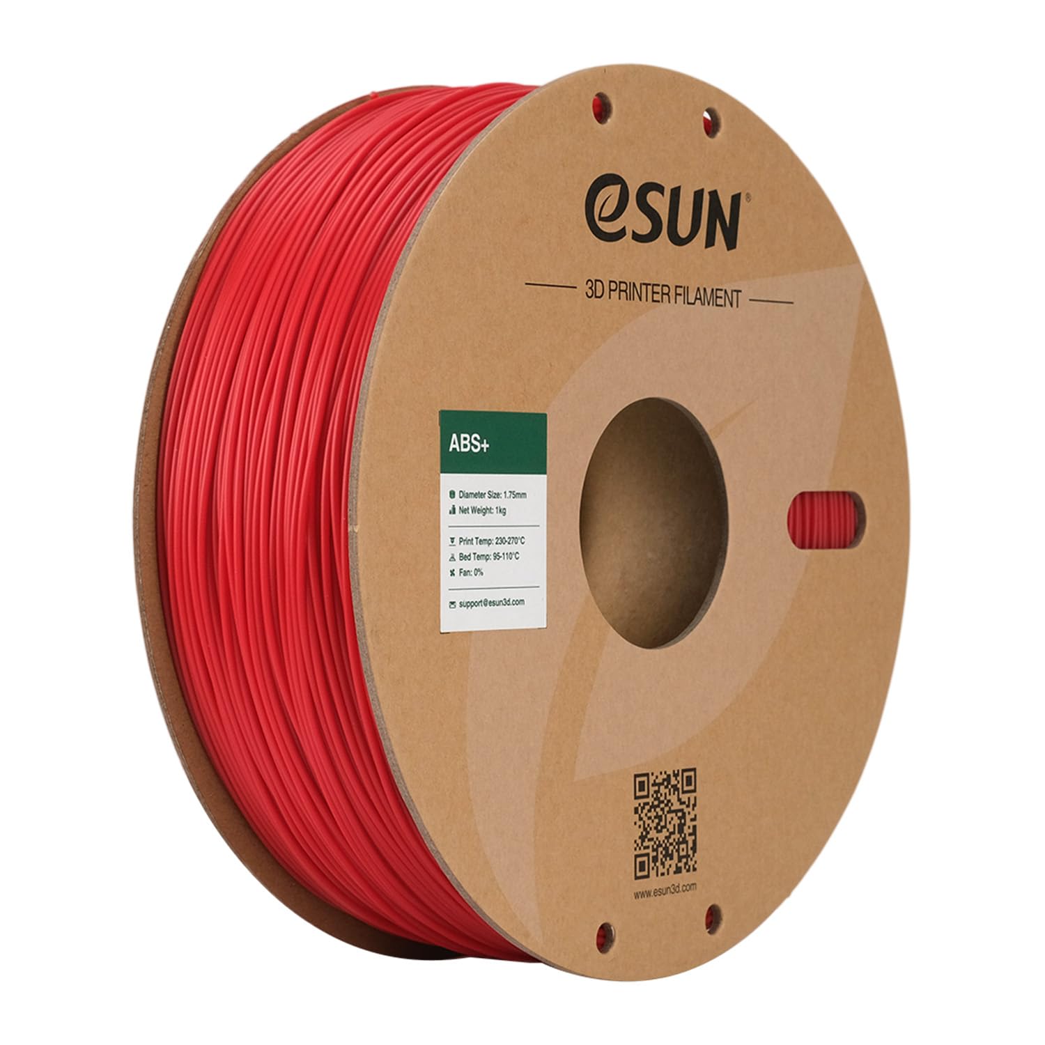 eSUN ABS+ Filament 1.75mm, Low Warping 3D Printer Filament ABS Plus, Dimensional Accuracy +/- 0.05mm, 1KG Spool (2.2 LBS) 3D Printing Filament for 3D Printers, Fire Engine Red