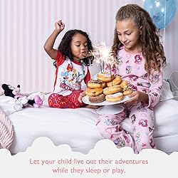 Disney Girls' 3-Piece Loose-fit Pajama Set, Soft