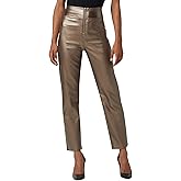 HUE Womens Coated Cigarette Pull on Pant