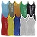 Crystal Mens 100% Cotton Mesh Fishnet Fitted String Vest
