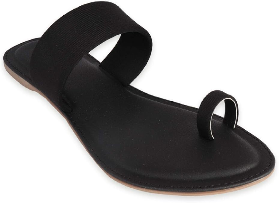 black flat sandals