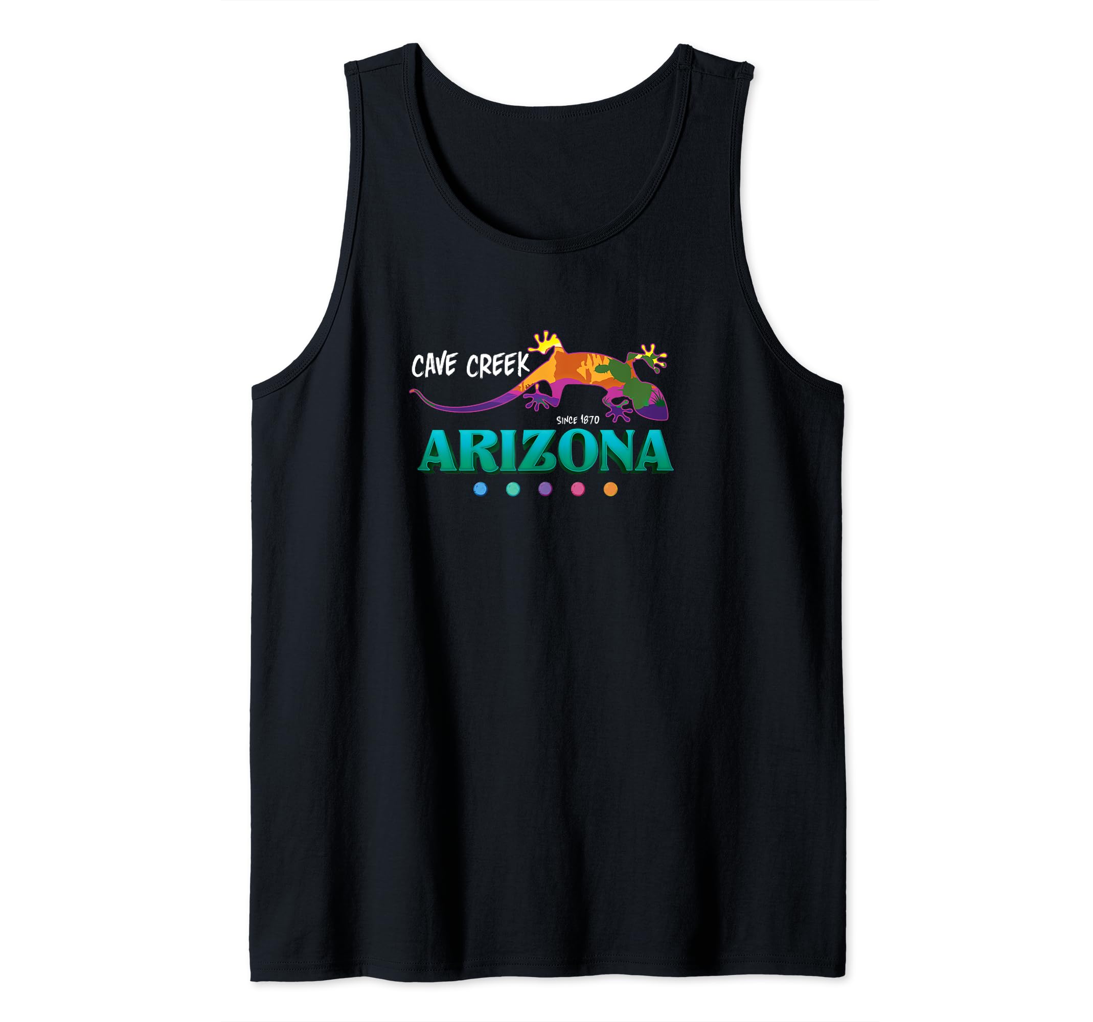 Cave Creek Arizona Desert Gecko Lizard Vacation Souvenir Tank Top