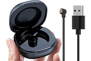 Xininyia [1+1 Pack] Smart Ring Charger, Compatible with YoR by Letsfit TM11, COLMI, Mingdaln, Lifebee Smart Ring Magnetic Charging Case & Charging Cable (Not Wireless Charging!)