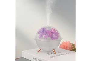 Cool Mist Humidifier and Aroma Diffuser 260ml, Quiet Cool Mist Aroma Device, Desktop Humidifier for Bedroom - Purple