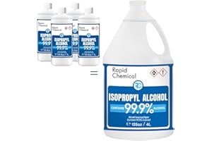 RAPID PROTECTANT 99% Isopropyl Alcohol - USP Grade - 99 Percent IPA Alcohol - 4 Pack 33.8 fl oz - 1 Gallon