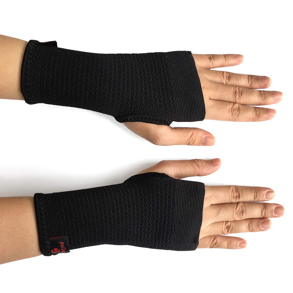 Kuangmi Wrist and Palm Support - Ideal for Arthritis, Joint Pain, Tendonitis, Sprains, Hand Instability, Sports (M-pair)