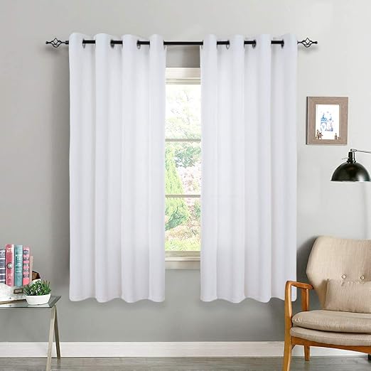 Amazon Com White Curtain 63 Inches Long For Living Room Room
