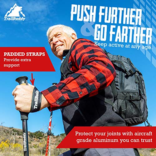 TrailBuddy Trekking Poles Adjustable Hiking Poles for Snowshoe