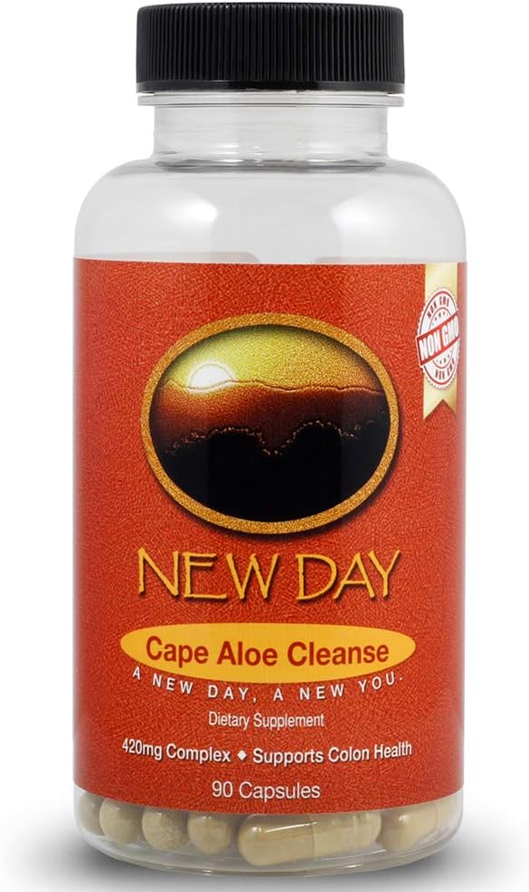 Natural Laxatives for Constipation, Cape Aloe Cleanse | Natural 15 Day Colon Cleanse & Detox Dietary Supplement | 90 Non-GMO Capsules Made in The USA in an FDA Inspected GMP Certified Facility