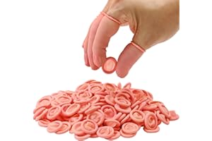 WEELIKMA Finger Cots Disposable Latex Finger Protectors Finger Condom 100g Finger Gloves for Cleaning, Semiconductor, Crafting, Painting, Beauty Industrial Apply. (Approx.220 PCS M)